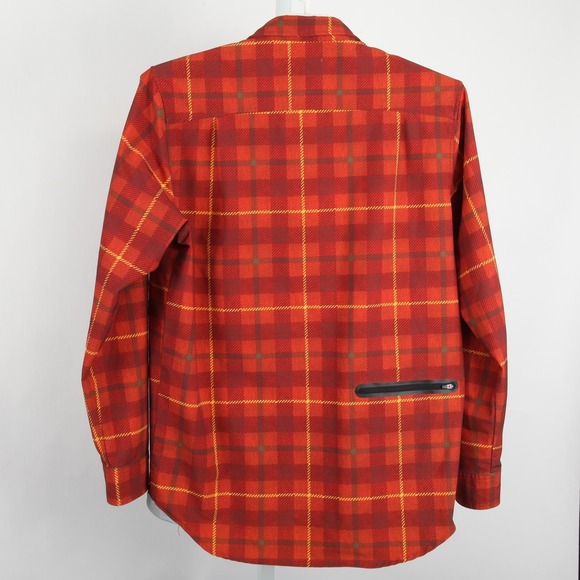 Troy Lee Designs Shirt Mens XL Red Plaid Snaps Hybrid MTB Riding Jacket - Picture 4 of 13